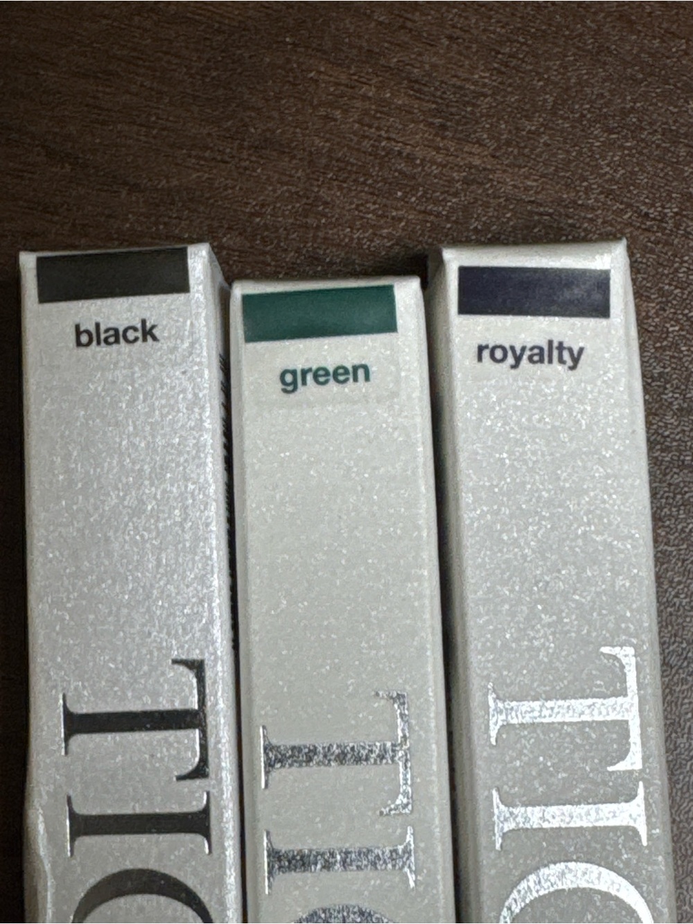 TIGI Eyeliner Trio - Black, Green & Royalty Shades